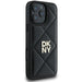 Калъф DKNY Quilted Stack Logo iPhone 16 Pro - черен