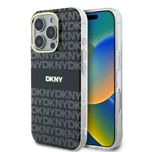 Калъф DKNY Repeat Texture Pattern With Stripe за iPhone 16