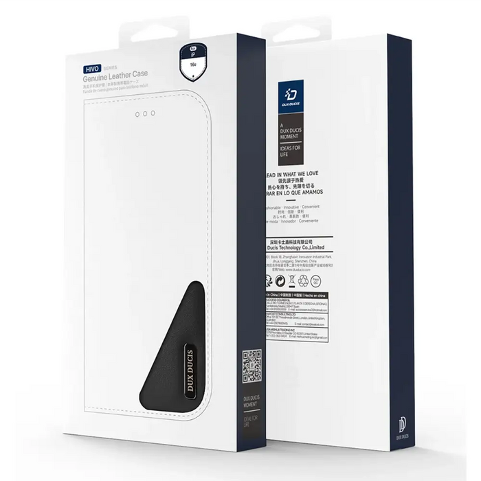Калъф Dux Ducis Hivo iPhone 16e с флип и RFID защита - черен