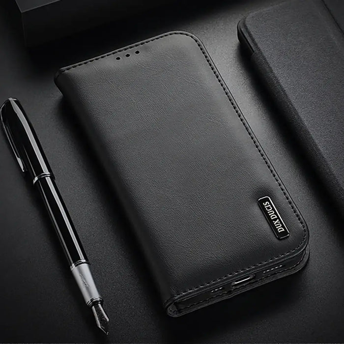 Калъф Dux Ducis Hivo iPhone 16e с флип и RFID защита - черен