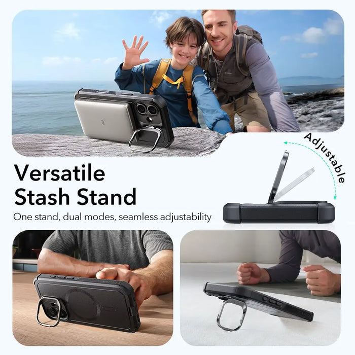 Калъф ESR Cyber Kickstand MagSafe за iPhone 17 - черен