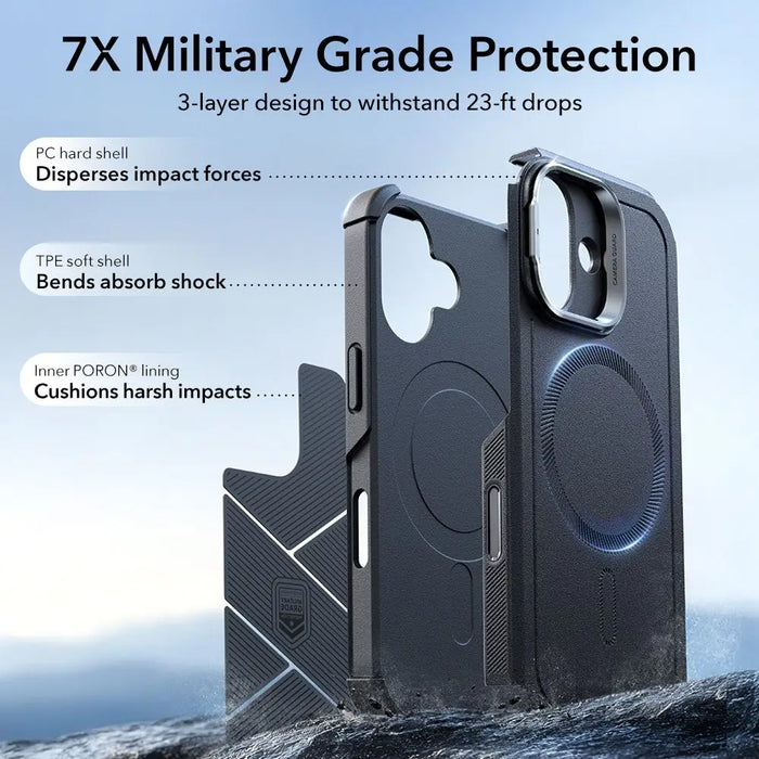 Калъф ESR Cyber Kickstand MagSafe за iPhone 17 - черен