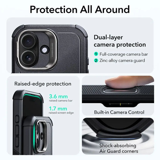 Калъф ESR Cyber Kickstand MagSafe за iPhone 17 - черен