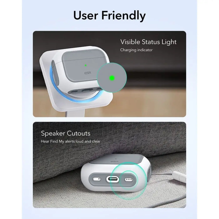 Калъф ESR Orbit HaloLock MagSafe за AirPods Pro 3 - бял