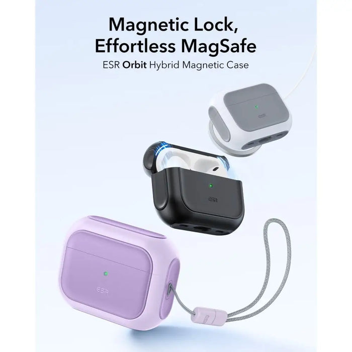 Калъф ESR Orbit Halolock MagSafe за AirPods Pro - лилав