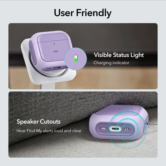 Калъф ESR Orbit Halolock MagSafe за Apple AirPods 4 - лилав