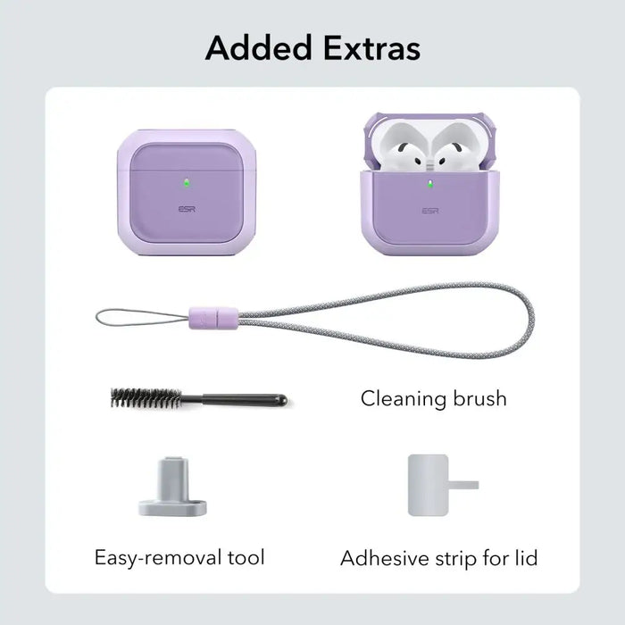 Калъф ESR Orbit Halolock MagSafe за Apple AirPods 4 - лилав