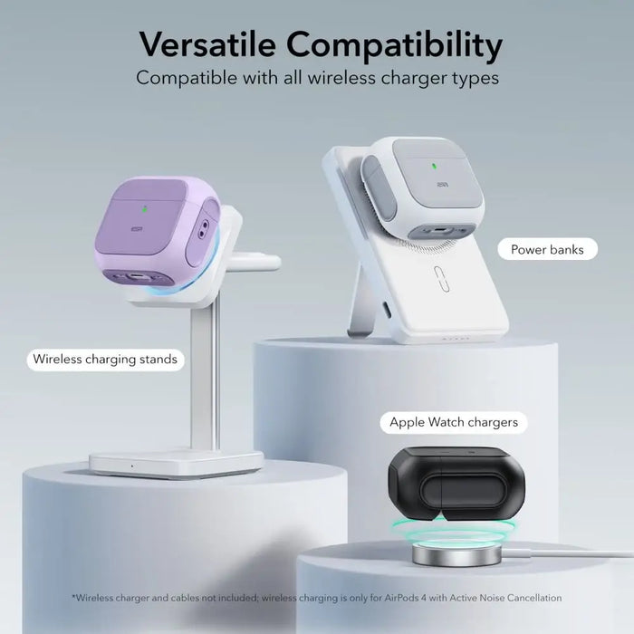 Калъф ESR Orbit Halolock MagSafe за Apple AirPods 4 - лилав
