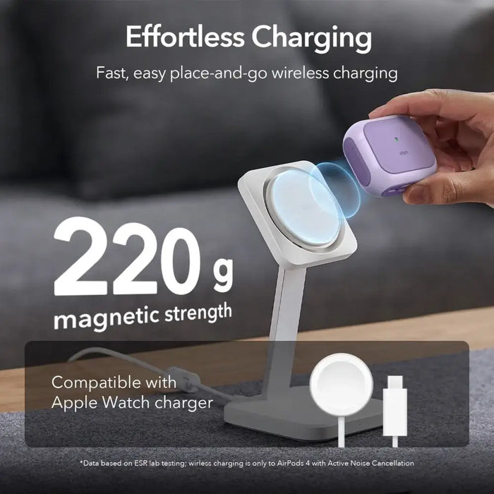 Калъф ESR Orbit Halolock MagSafe за Apple AirPods 4 - лилав