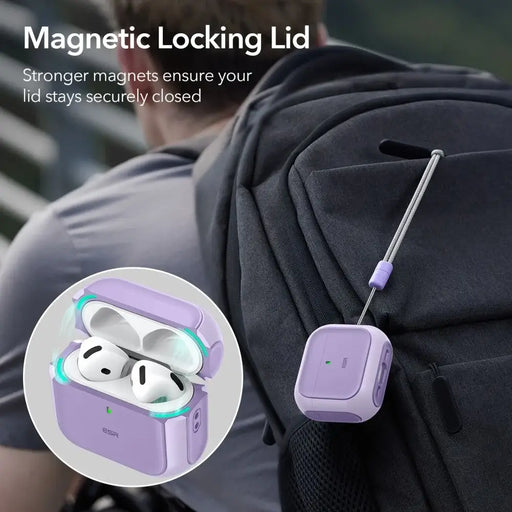 Калъф ESR Orbit Halolock MagSafe за Apple AirPods 4 - лилав