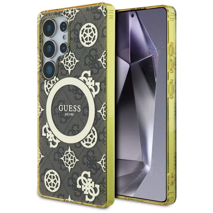 Калъф Guess 4G Background Gold Glectroplated Peony Pattern