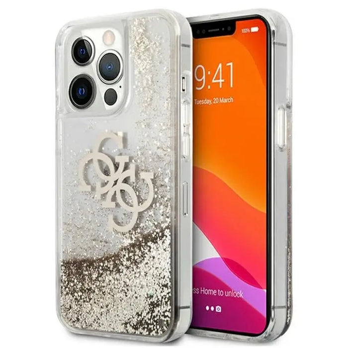 Калъф Guess 4G Big Liquid Glitter за iPhone 13 Pro Max