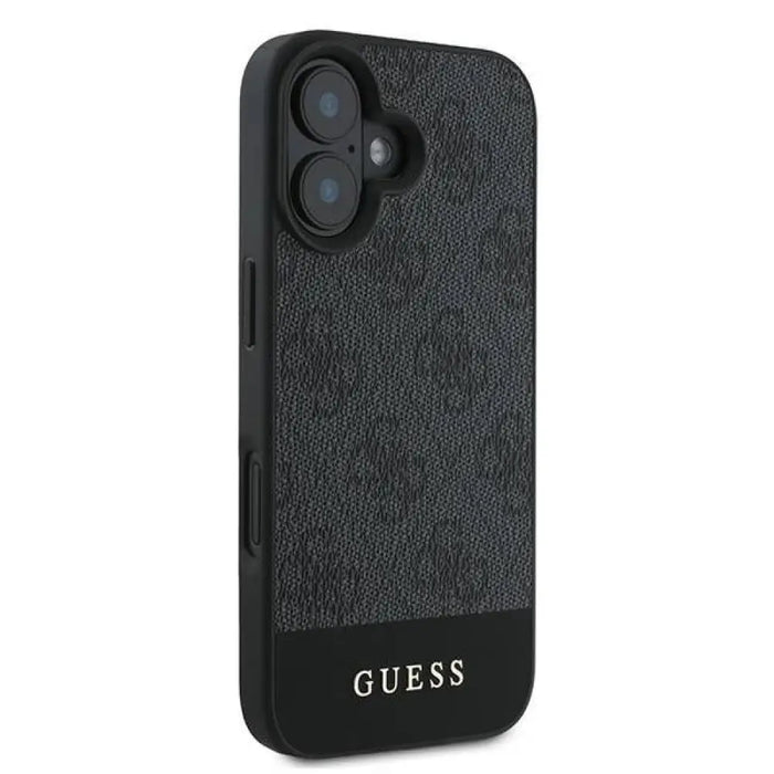 Калъф Guess 4G Bottom Stripe iPhone 16 - сив