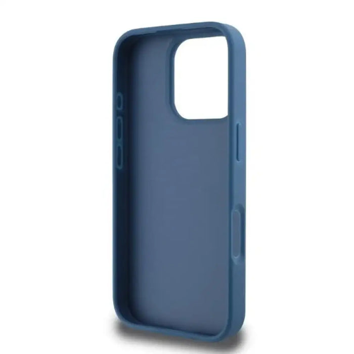 Калъф Guess 4G Bottom Stripe за iPhone 16 Pro Max - син