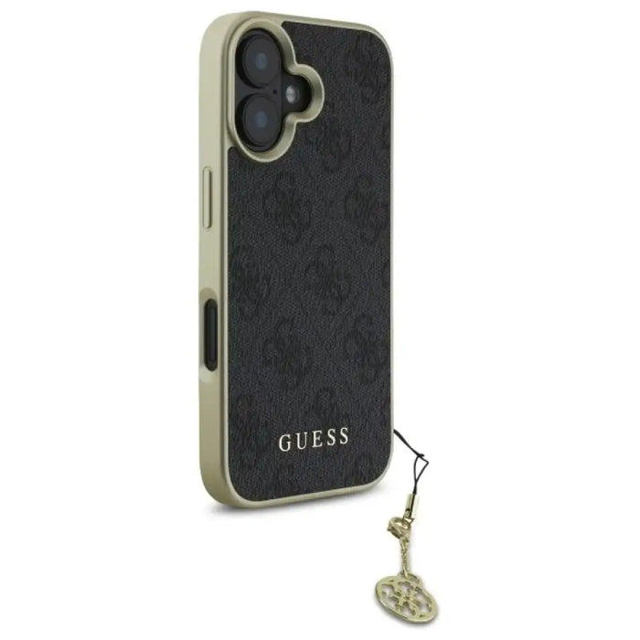 Калъф Guess 4G Charms Collection за iPhone 16 - черен