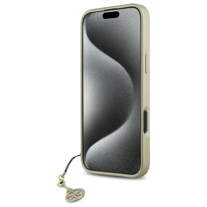 Калъф Guess 4G Charms Collection за iPhone 16 - кафяв