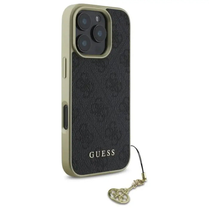 Калъф Guess 4G Charms Collection за iPhone 16 Pro - черен