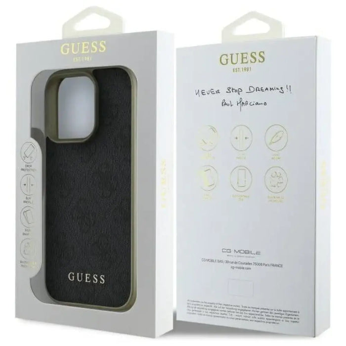Калъф Guess 4G Charms Collection за iPhone 16 Pro - черен