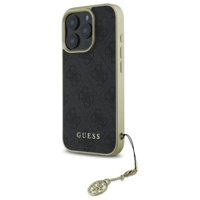 Калъф Guess 4G Charms Collection за iPhone 16 Pro - черен
