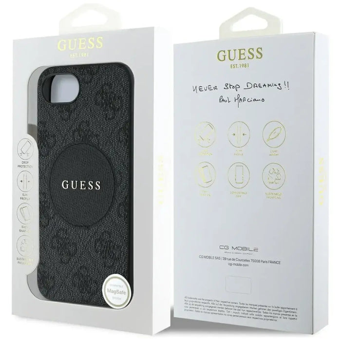 Калъф Guess 4G Circle Classic Logo MagSafe за iPhone 16e