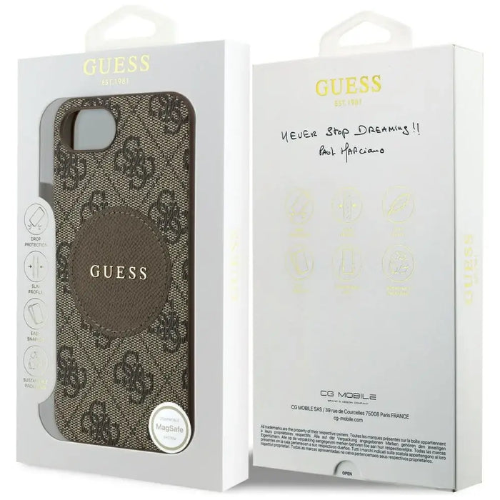 Калъф Guess 4G Circle Classic Logo MagSafe за iPhone 16e