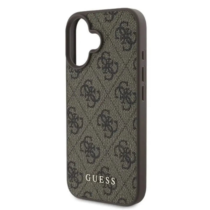 Калъф Guess 4G Classic iPhone 16 - кафяв