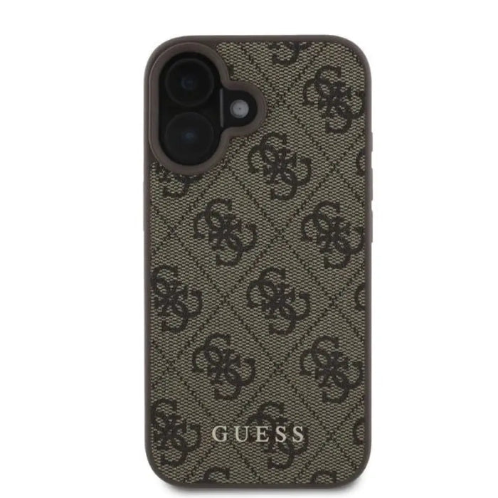 Калъф Guess 4G Classic iPhone 16 - кафяв