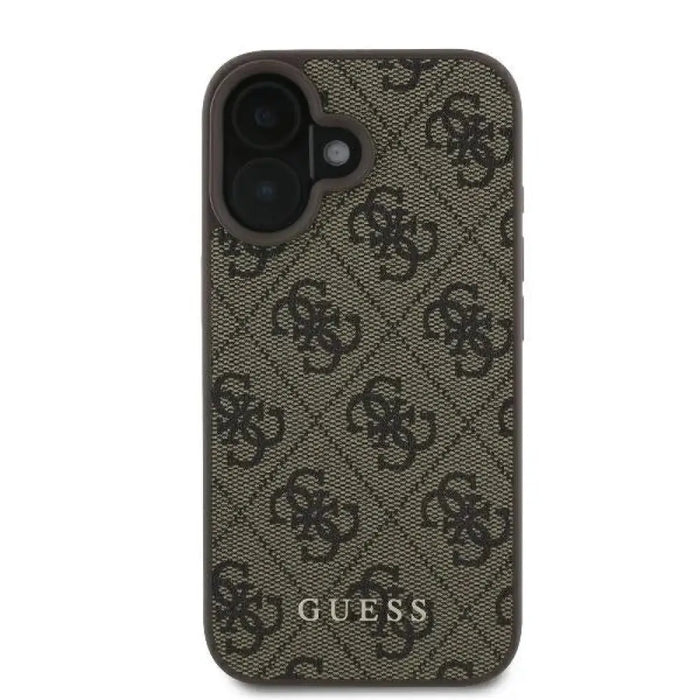 Калъф Guess 4G Classic iPhone 16 Plus - кафяв