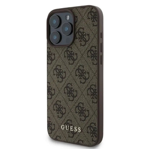 Калъф Guess 4G Classic iPhone 16 Pro - кафяв