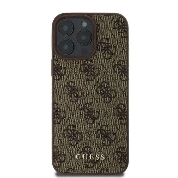 Калъф Guess 4G Classic iPhone 16 Pro - кафяв