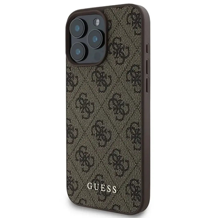 Калъф Guess 4G Classic iPhone 16 Pro Max - кафяв