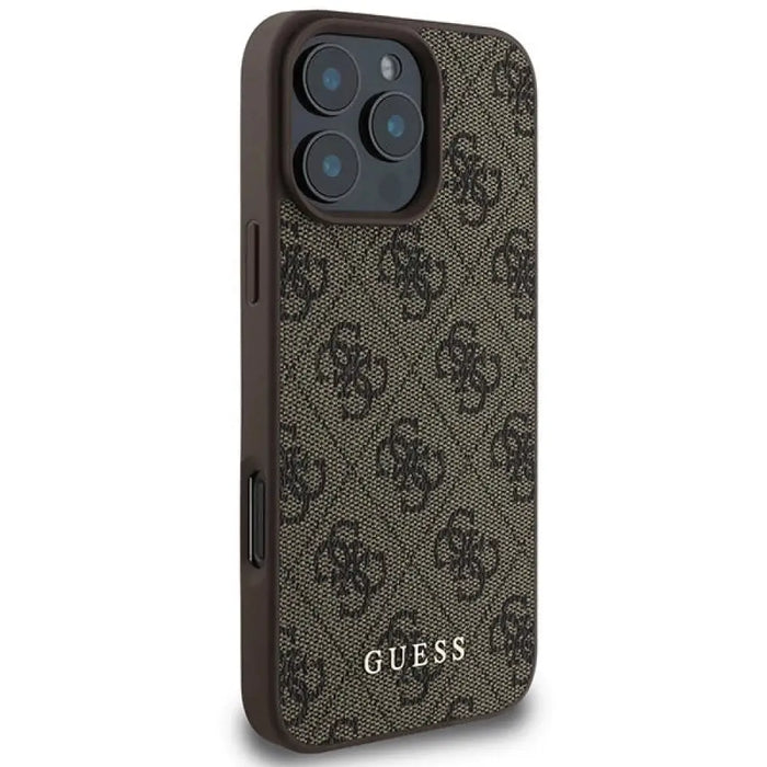 Калъф Guess 4G Classic iPhone 16 Pro Max - кафяв