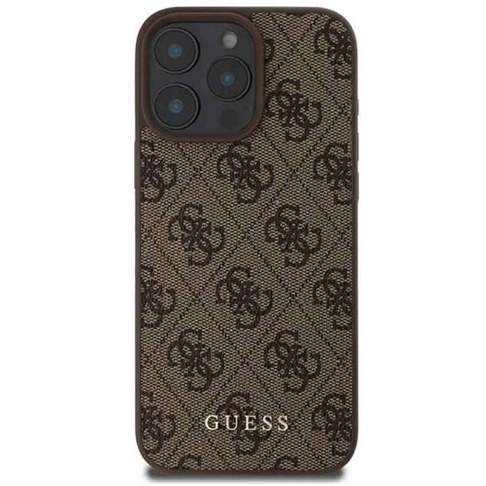 Калъф Guess 4G Classic iPhone 16 Pro Max - кафяв