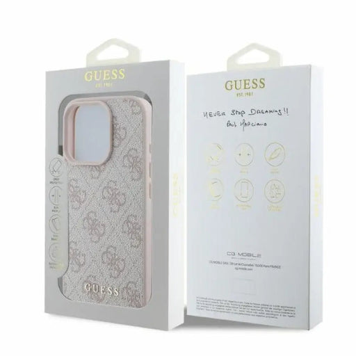 Калъф Guess 4G Classic iPhone 16 Pro Max - розов