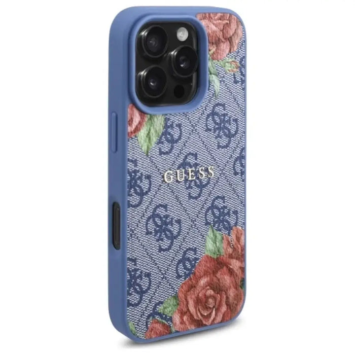 Калъф Guess 4G Flowers Print MagSafe за iPhone 16 Pro Max