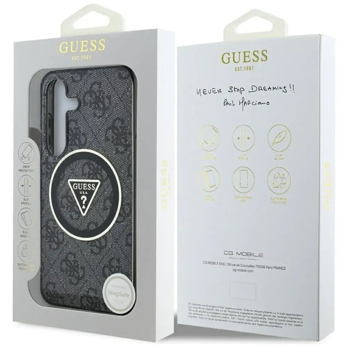 Калъф Guess 4G Glitter Triangle Buttons MagSafe за Samsung