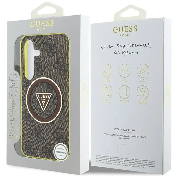 Калъф Guess 4G Glitter Triangle Buttons MagSafe за Samsung