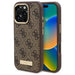 Калъф Guess 4G Logo Plate MagSafe iPhone 16 Pro - кафяв
