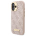 Калъф Guess 4G Logo Plate MagSafe за iPhone 16 Plus - розов
