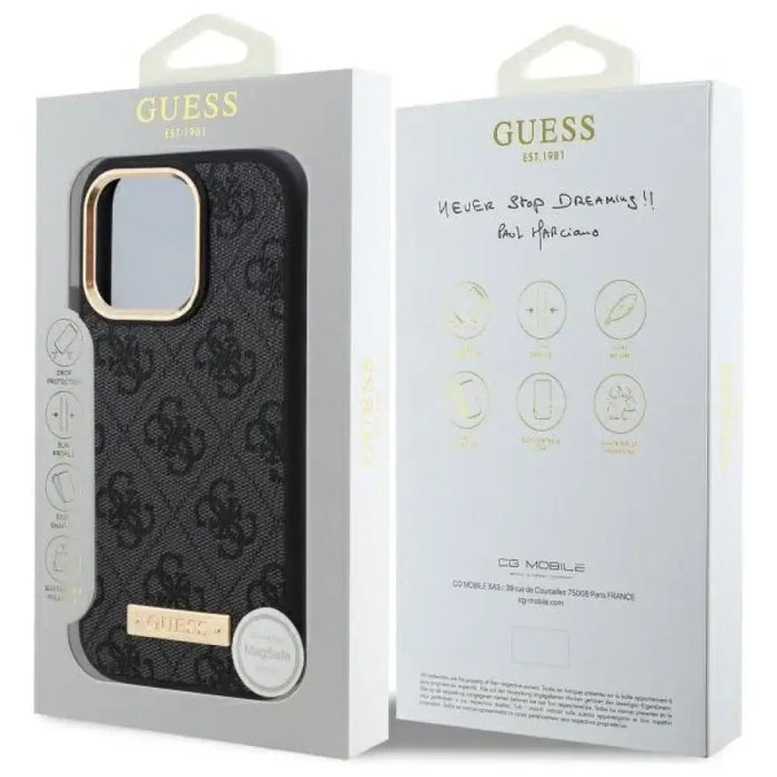 Калъф Guess 4G Logo Plate MagSafe за iPhone 16 Pro Max