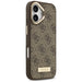 Калъф Guess 4G Logo Plate MagSafe за iPhone 17 - кафяв