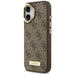 Калъф Guess 4G Logo Plate MagSafe за iPhone 17 - кафяв