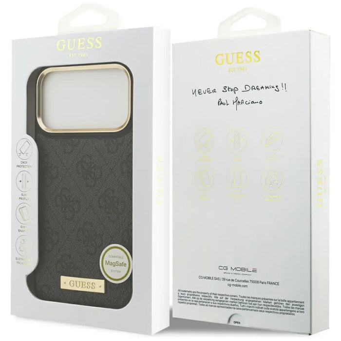 Калъф Guess 4G Logo Plate MagSafe за iPhone 17 Pro Max