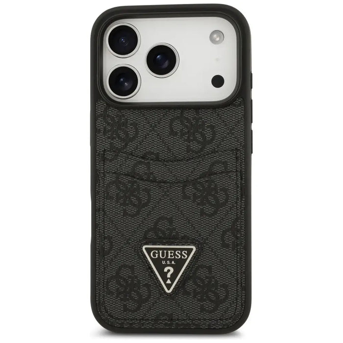 Калъф Guess 4G nauble Card Triangle за iPhone 17 Pro - черен
