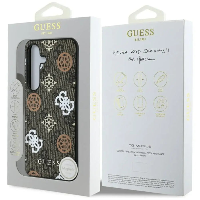 Калъф Guess 4G Printed Colored Peony Pattern MagSafe
