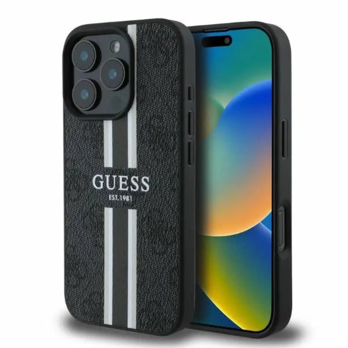 Калъф Guess 4G Printed Stripes MagSafe за iPhone 16 Pro
