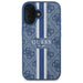 Калъф Guess 4G Printed Stripes MagSafe за iPhone 16 - син