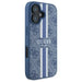 Калъф Guess 4G Printed Stripes MagSafe за iPhone 16 - син