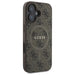 Калъф Guess 4G Ring Classic Logo MagSafe iPhone 16 - кафяв
