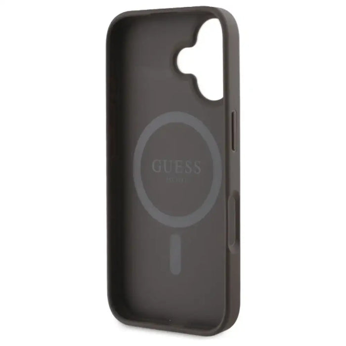 Калъф Guess 4G Ring Classic Logo MagSafe iPhone 16 - кафяв